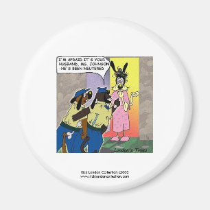 Neutered Dog Funny Cartoon Novelty Magnet