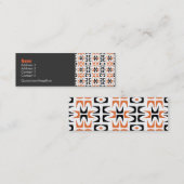 Neutra Retro-profielkaart Mini Visitekaartje (Voorkant / Achterkant)