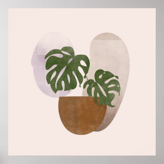 Neutraal 2 eenvoudige Boho tekeningen Boho chique  Poster (Voorkant)