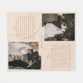 Neutraal 2 foto paar bruiloft geloften fleece deken (Voorkant (Horizontaal))