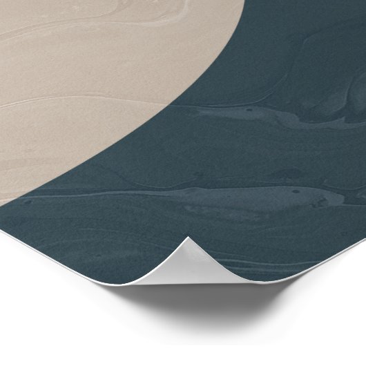 Neutraal aangepast Poster halve cirkel (Hoek)