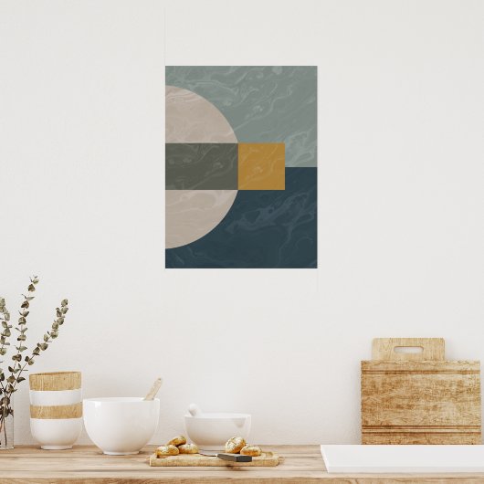 Neutraal aangepast Poster halve cirkel (Keuken)