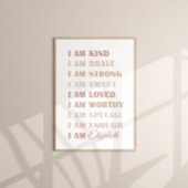 Neutraal aangepaste naam bevestiging Kinder Poster