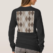 Neutraal Aardetoneel Harlekijn Diamant T-shirt (Achterkant)