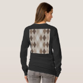 Neutraal Aardetoneel Harlekijn Diamant T-shirt (Achterkant volledig)