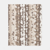Neutraal Aardkamoefage Onregelmatig Abstract Ontwe Fleece Deken (Voorkant)