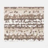 Neutraal Aardkamoefage Onregelmatig Abstract Ontwe Fleece Deken (Voorkant (Horizontaal))