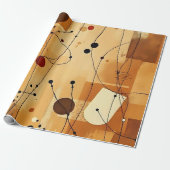 neutraal aards Abstract laagjes inpakpapier (Uitgerold)
