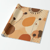 neutraal aards Abstract laagjes inpakpapier (Uitgerold)