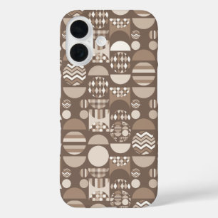 Neutraal Aardse Bruine Noordse Scandinavische iPhone 16 Hoesje