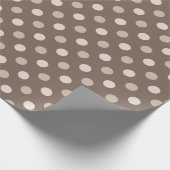 Neutraal Aardse Bruine Stippen Design Cadeaupapier (Hoek)