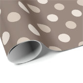 Neutraal Aardse Bruine Stippen Design Cadeaupapier (Rol Hoek)