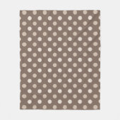 Neutraal Aardse Bruine Stippen Design Fleece Deken (Voorkant)