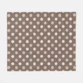 Neutraal Aardse Bruine Stippen Design Fleece Deken (Voorkant (Horizontaal))