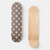 Neutraal Aardse Bruine Stippen Design Persoonlijk Skateboard (Voorkant)