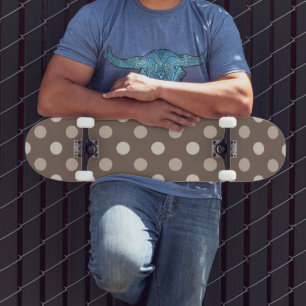 Neutraal Aardse Bruine Stippen Design Persoonlijk Skateboard