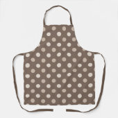 Neutraal Aardse Bruine Stippen Design Schort (Voorkant)