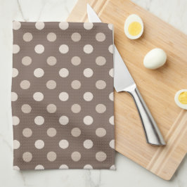 Neutraal Aardse Bruine Stippen Design  Theedoek