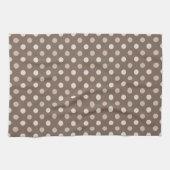 Neutraal Aardse Bruine Stippen Design Theedoek (Horizontaal)