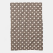 Neutraal Aardse Bruine Stippen Design Theedoek (Verticaal)