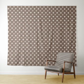 Neutraal Aardse Bruine Stippen Ontwerp Wandkleed (In Situ (horizontaal))