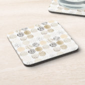 Neutraal Abstract cirkelpatroon Bier Onderzetter (Linkerzijde)