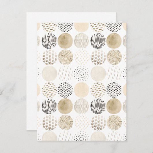 Neutraal Abstract cirkelpatroon Briefkaart (Voorkant / Achterkant)