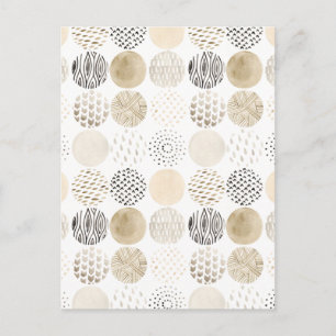 Neutraal Abstract cirkelpatroon Briefkaart