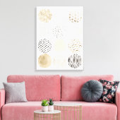 Neutraal Abstract cirkelpatroon Canvas Afdruk (Insitu (Woonkamer))