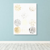 Neutraal Abstract cirkelpatroon Canvas Afdruk (Insitu (Houten vloer))