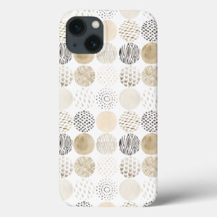 Neutraal Abstract cirkelpatroon Case-Mate iPhone Case