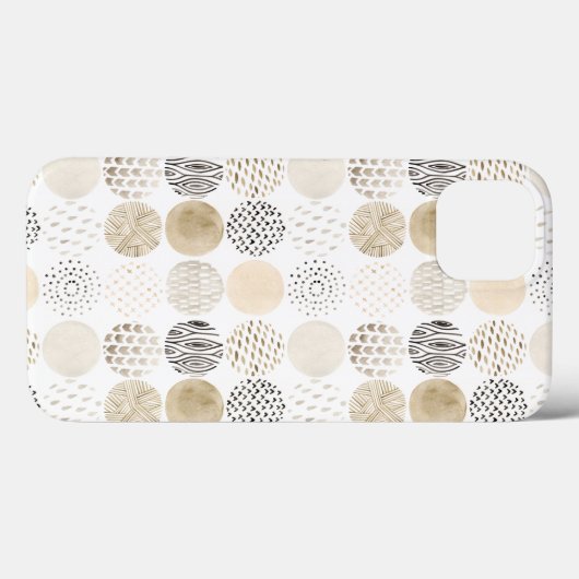 Neutraal Abstract cirkelpatroon Case-Mate iPhone Case (Achterkant (horizontaal))