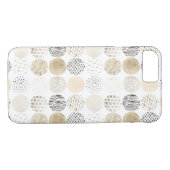 Neutraal Abstract cirkelpatroon Case-Mate iPhone Case (Achterkant (Horizontaal))