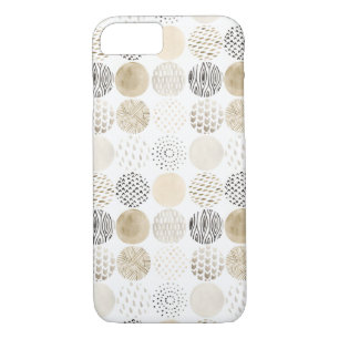 Neutraal Abstract cirkelpatroon Case-Mate iPhone Case