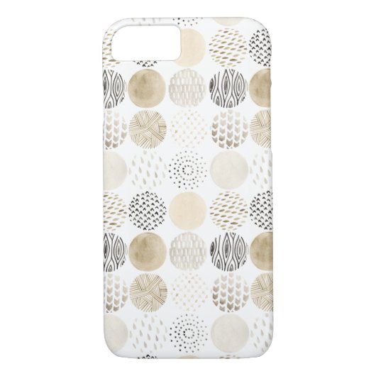 Neutraal Abstract cirkelpatroon Case-Mate iPhone Case (Achterkant)