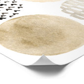 Neutraal Abstract cirkelpatroon Poster (Hoek)