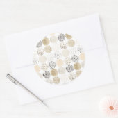 Neutraal Abstract cirkelpatroon Ronde Sticker (Envelop)