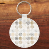 Neutraal Abstract cirkelpatroon Sleutelhanger (Voorkant)
