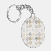 Neutraal Abstract cirkelpatroon Sleutelhanger (Voorkant Links)