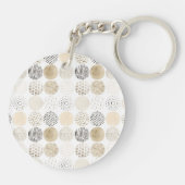 Neutraal Abstract cirkelpatroon Sleutelhanger (Achterkant)