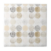 Neutraal Abstract cirkelpatroon Tegeltje (Voorkant)