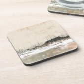 Neutraal abstract landschap bier onderzetter (Linkerzijde)