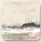 Neutraal abstract landschap bier onderzetter (Voorkant)