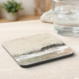 Neutraal abstract landschap bier onderzetter