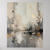 Neutraal Abstract Natuur Poster | soulvolle kunst (Voorkant)