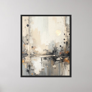 Neutraal Abstract Natuur Poster soulvolle kunst Canvas Afdruk
