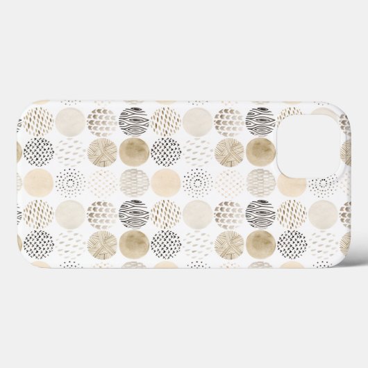 Neutraal Abstracte cirkelpatroon Case-Mate iPhone Case (Achterkant (horizontaal))