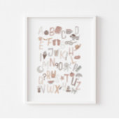 Neutraal alfabet Engels poster