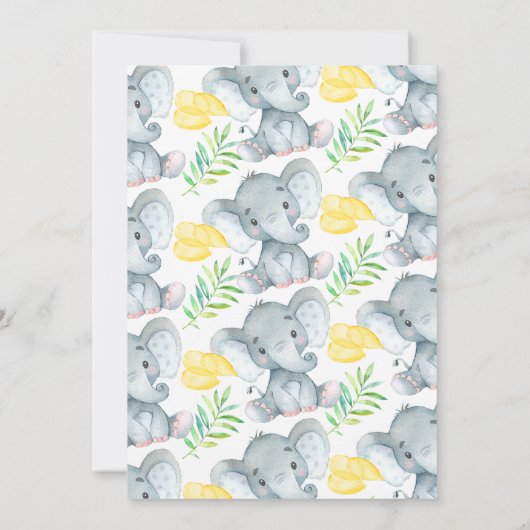 Neutraal alkboard Uitnodiging tot Baby shower met  (Achterkant)