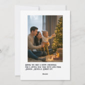 Neutraal aquarel kerstbal foto Kerstmis Feestdagenkaart (Achterkant)